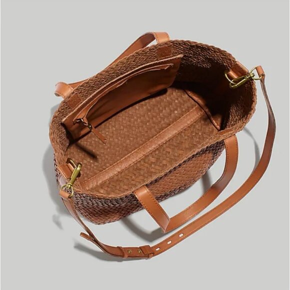 Madewell The Medium Transport Tote: Woven Leather Edition - Picture 2 of 6